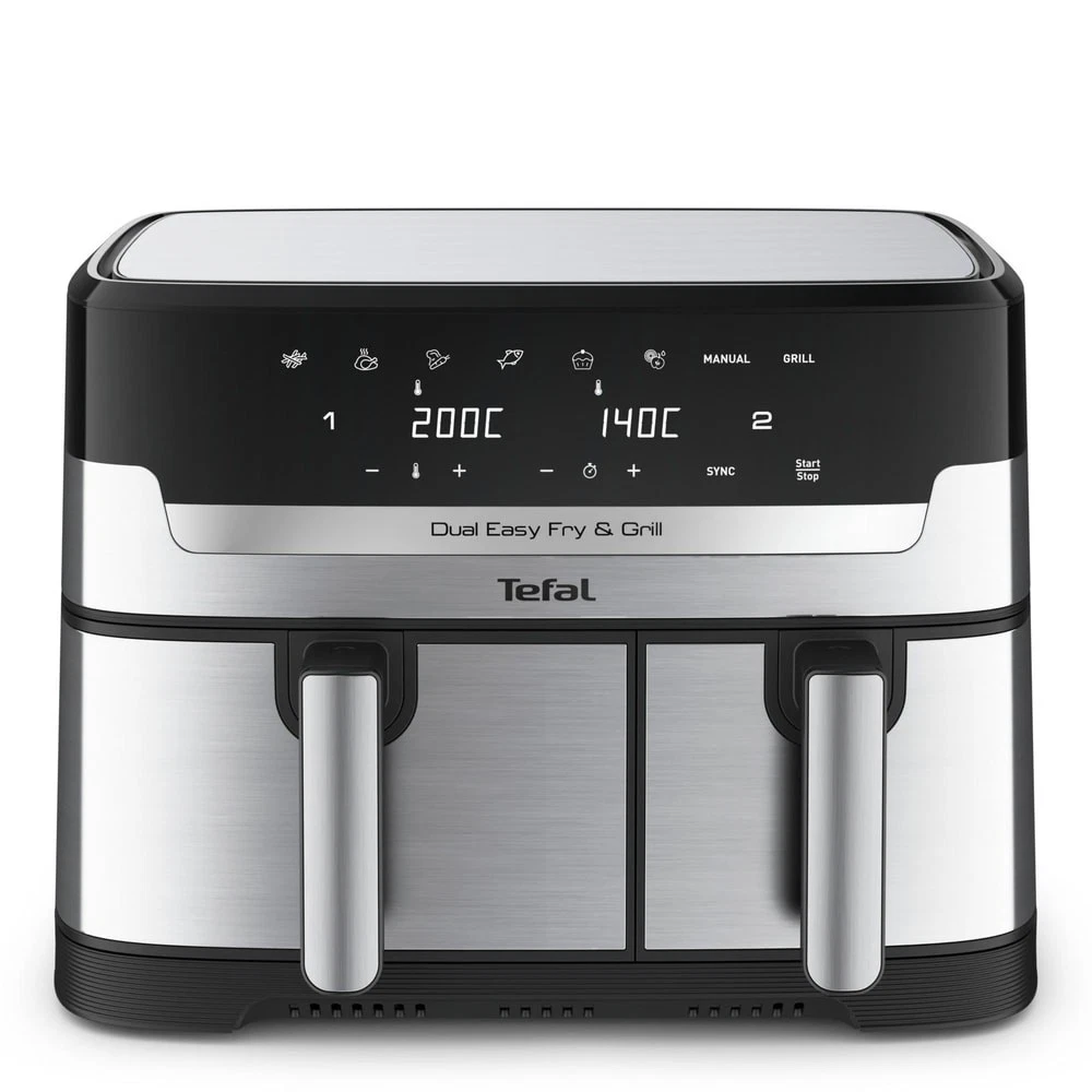 d (1) Tefal EY905D Dual Easy Fry & Grill - Imagen 1